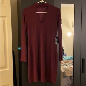 Red/Maroon Long Sleeve Dress